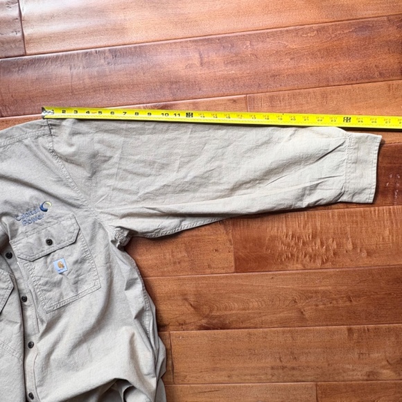Carhartt Loose Fit Midweight Chambray Long-Sleeve Shirt Mens XL "Capital Power" - Picture 11 of 13
